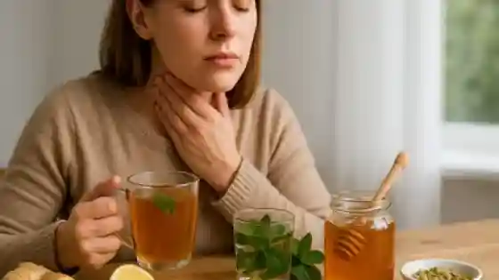 علاج التهاب الحلق في المنزل بالاعشاب بافضل 5 اعشاب من مطبخك فعالة وبدون أدوية