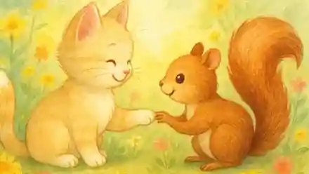 سُكرية والسنجاب الصغير – قصة قصيرة للاطفال عن اللطف والصداقة