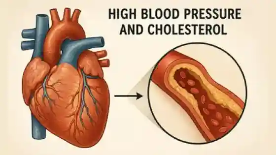 دور ارتفاع ضغط الدم والكوليسترول في تدمير الشرايين تدريجيًا دون ألم
