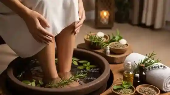 علاج وجع القدمين من الوقوف بالاعشاب