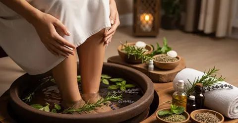 علاج وجع القدمين من الوقوف بالاعشاب