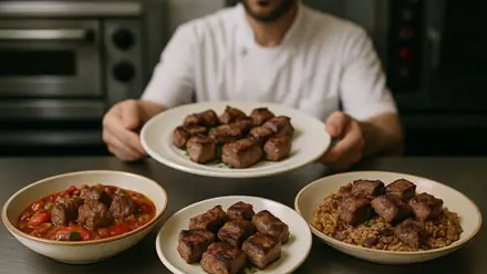 طبخات باللحم الشقف: ولحمة القطع اشهى اكلات باللحمة